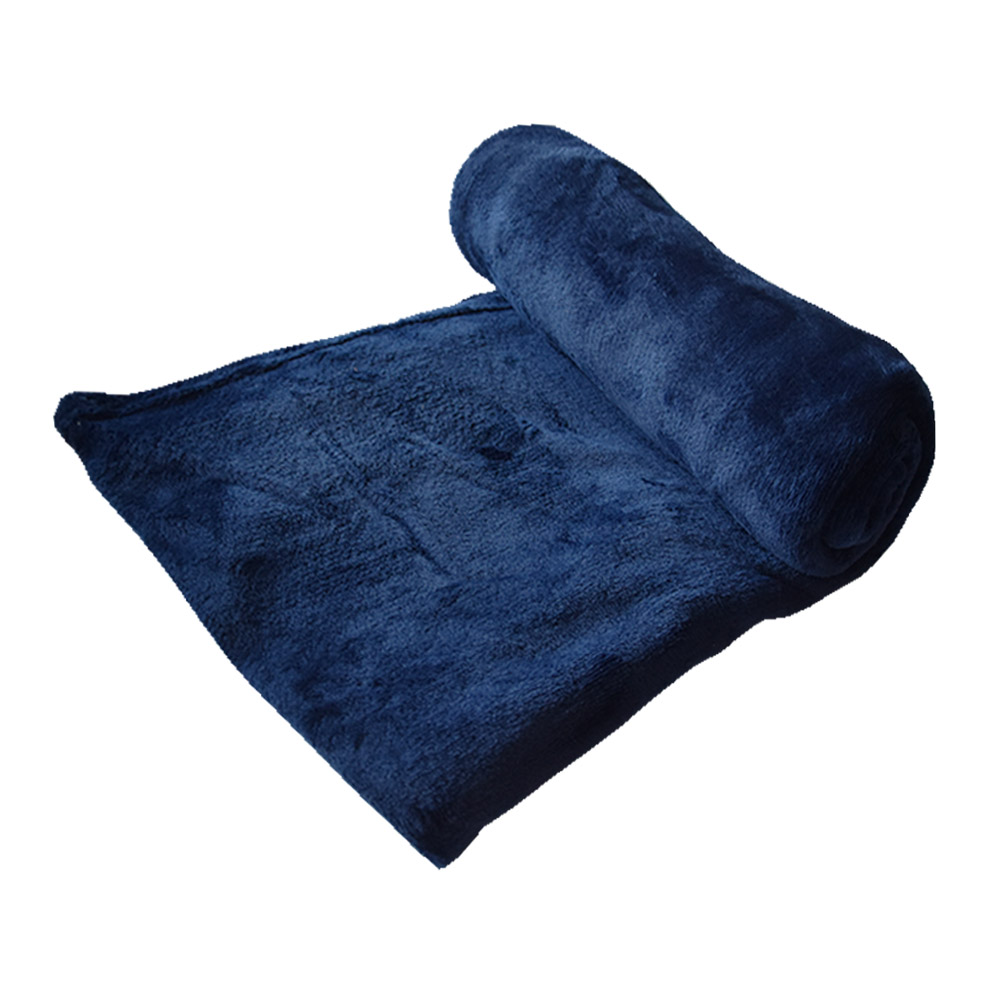 Κουβέρτα Flannel Super Soft Μονή 150x220cm σκούρο μπλε χρώμα TNS 39-950-2137-3