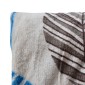 Κουβέρτα Flannel Super Soft 150x220cm λευκό χρώμα με μπλε & καφέ σχέδια φύλλων TNS 39-950-2143-2