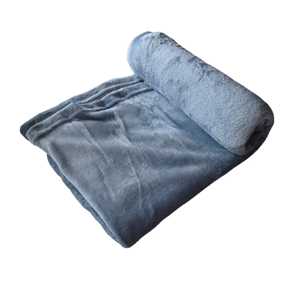 Κουβέρτα Flannel Super Soft Μονή 150x220cm σιέλ χρώμα TNS 39-950-2137-2