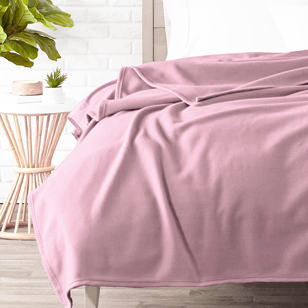 Κουβέρτα Fleece Διπλή 200x220cm ροζ χρώμα TNS 39-950-2071-3