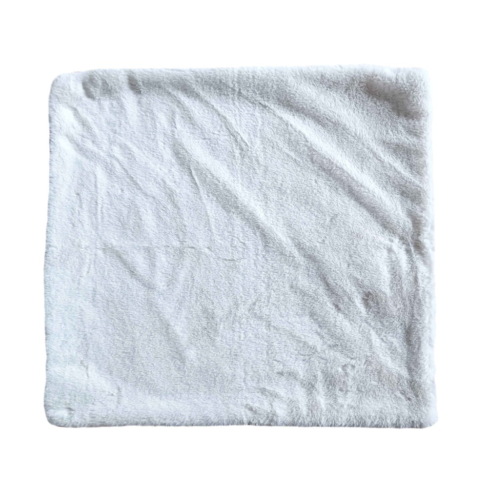 Θήκη για Μαξιλάρι Γούνινη Τετράγωνη 45x45cm λευκό χρώμα TNS 39-950-2135