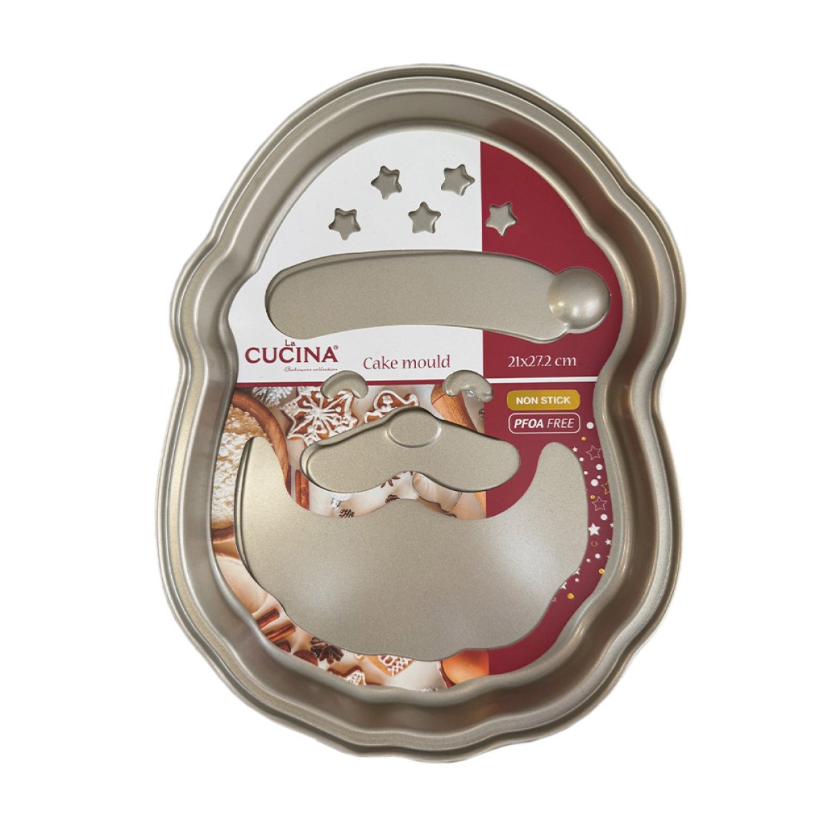 Χριστουγεννιατική Φόρμα Κέικ Αντικολλητική - Marva Santa
