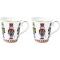 Marva Nutcrackers Σετ 2 Χριστουγεννιάτικες Κούπες Πορσελάνης σε Κουτί – Κομψές & Γιορτινές