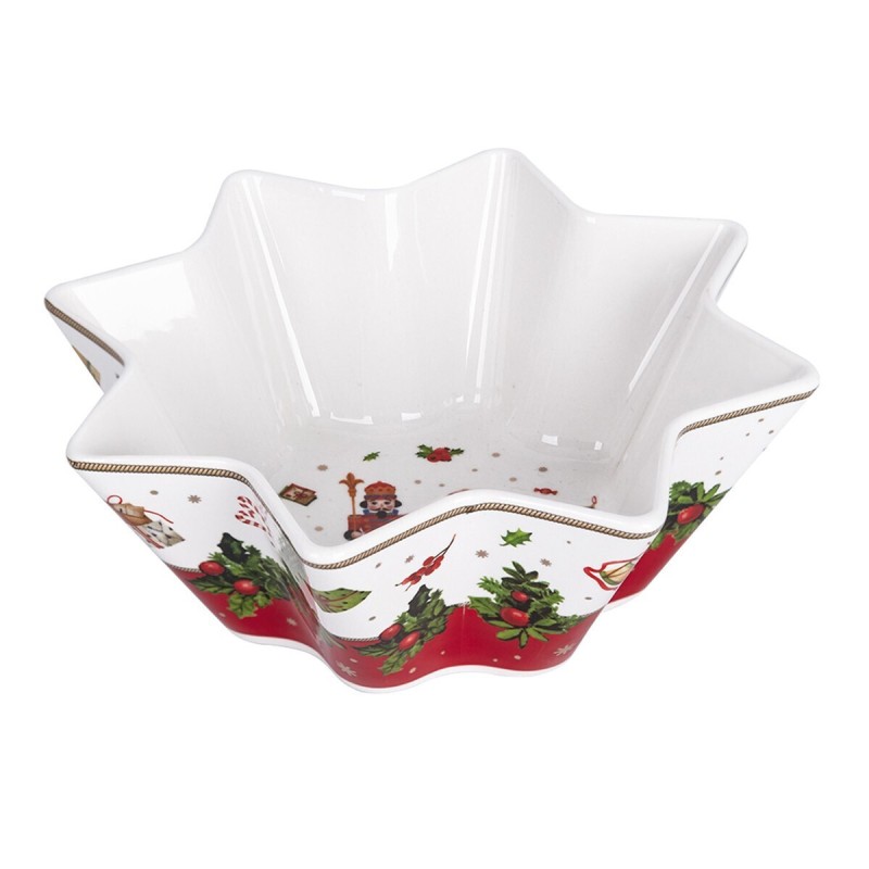 Χριστουγεννιάτικο Μπωλ Αστέρι 20cm Πορσελάνης - Marva Red Nutcracker  