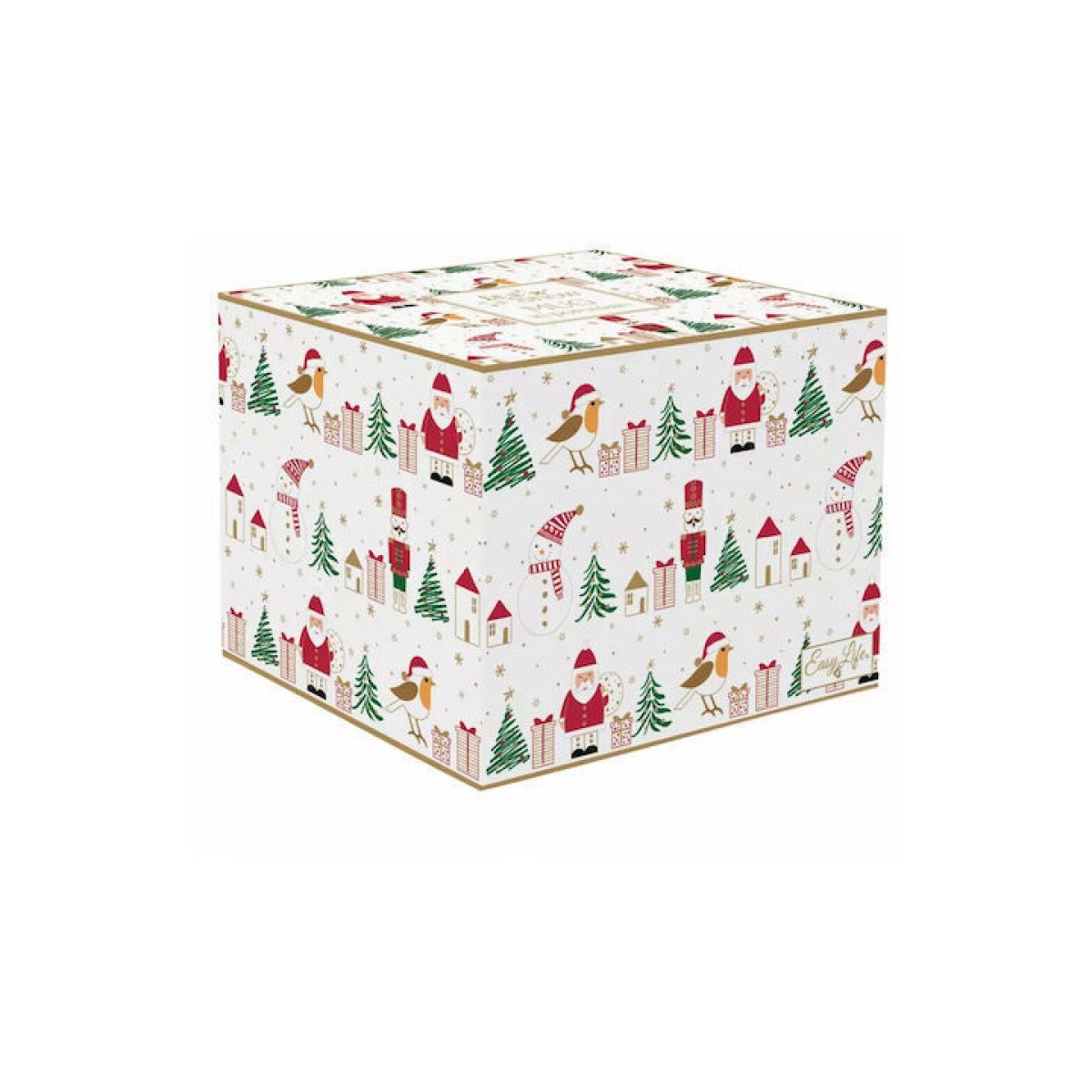 Χριστουγεννιάτικη Κούπα Πορσελάνης 450ml με Μεταλλικό Σουρωτήρι & Καπάκι σε Κουτί - Marva Let It Snow