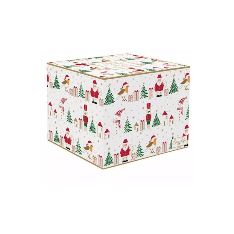 Χριστουγεννιάτικη Κούπα Πορσελάνης 450ml με Μεταλλικό Σουρωτήρι & Καπάκι σε Κουτί - Marva Let It Snow