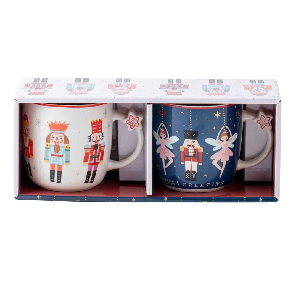 Σετ 2 Χριστουγεννιάτικες Κούπες Πορσελάνης 350ml με Κουτί Δώρου – Marva Christmas Δώρο για Ζεστές Γιορτινές Στιγμές