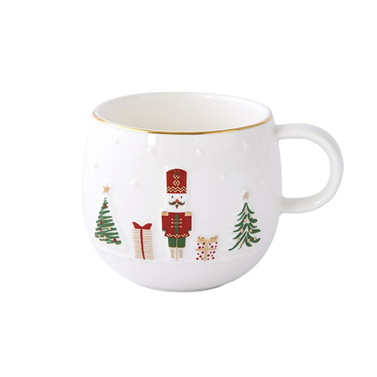 Χριστουγεννιάτικη Κούπα Πορσελάνης 400ml σε Κουτί - Marva Let It Snow