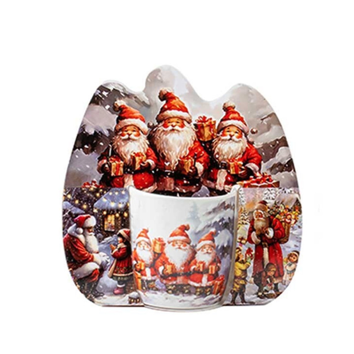 Χριστουγεννιάτικη Κούπα Πορσελάνης 350ml με Συσκευασία Δώρου - Marva Santa