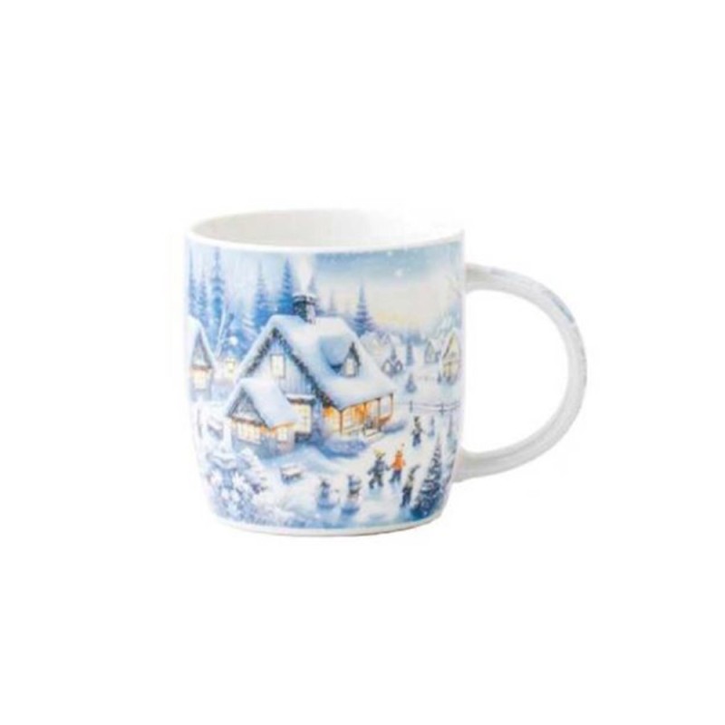 Χριστουγεννιάτικη Κούπα Πορσελάνης 350ml με Συσκευασία Δώρου - Marva Winter Scenes