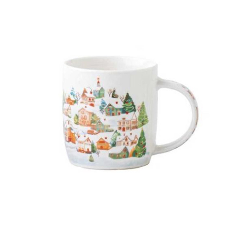 Χριστουγεννιάτικη Κούπα Πορσελάνης 350ml με Συσκευασία Δώρου - Marva Winter Scenes