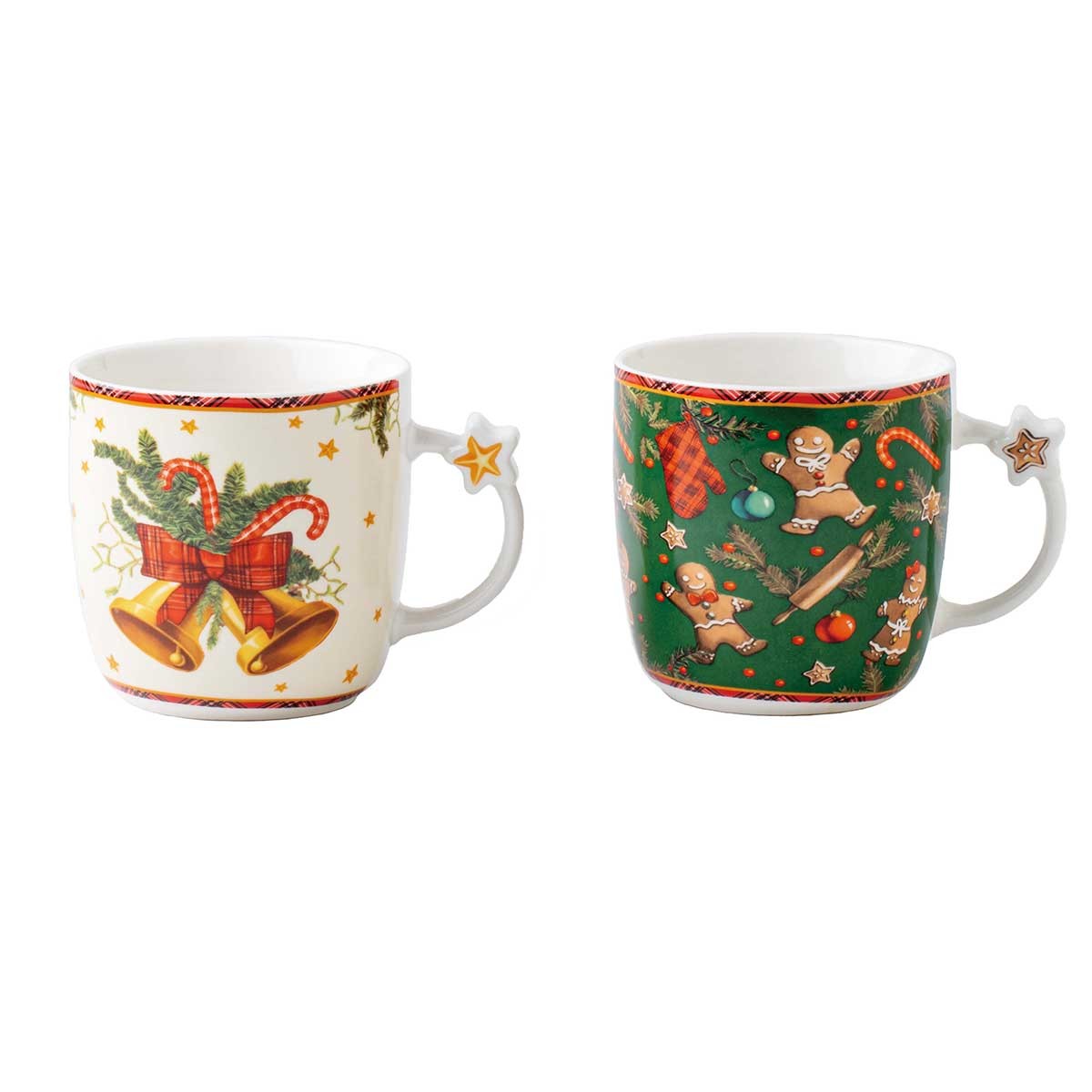 Σετ 2 Χριστουγεννιάτικες Κούπες Πορσελάνης 350ml σε Κουτί – Marva Christmas Δώρο για Ζεστές Γιορτινές Στιγμές