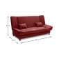 Kαναπές - κρεβάτι Tiko Plus  τριθέσιος με αποθηκευτικό χώρο και ύφασμα χρώμα βουργουνδί 200x90x96εκ.