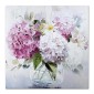 Πίνακας σε καμβά "Hydrangeas in vase"  ψηφιακής εκτύπωσης 50x50x3εκ.