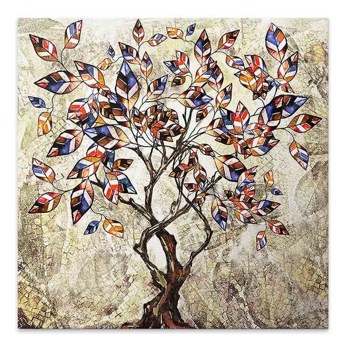 Πίνακας σε καμβά "Tree And Leaves"  ψηφιακής εκτύπωσης 100x100x3εκ.