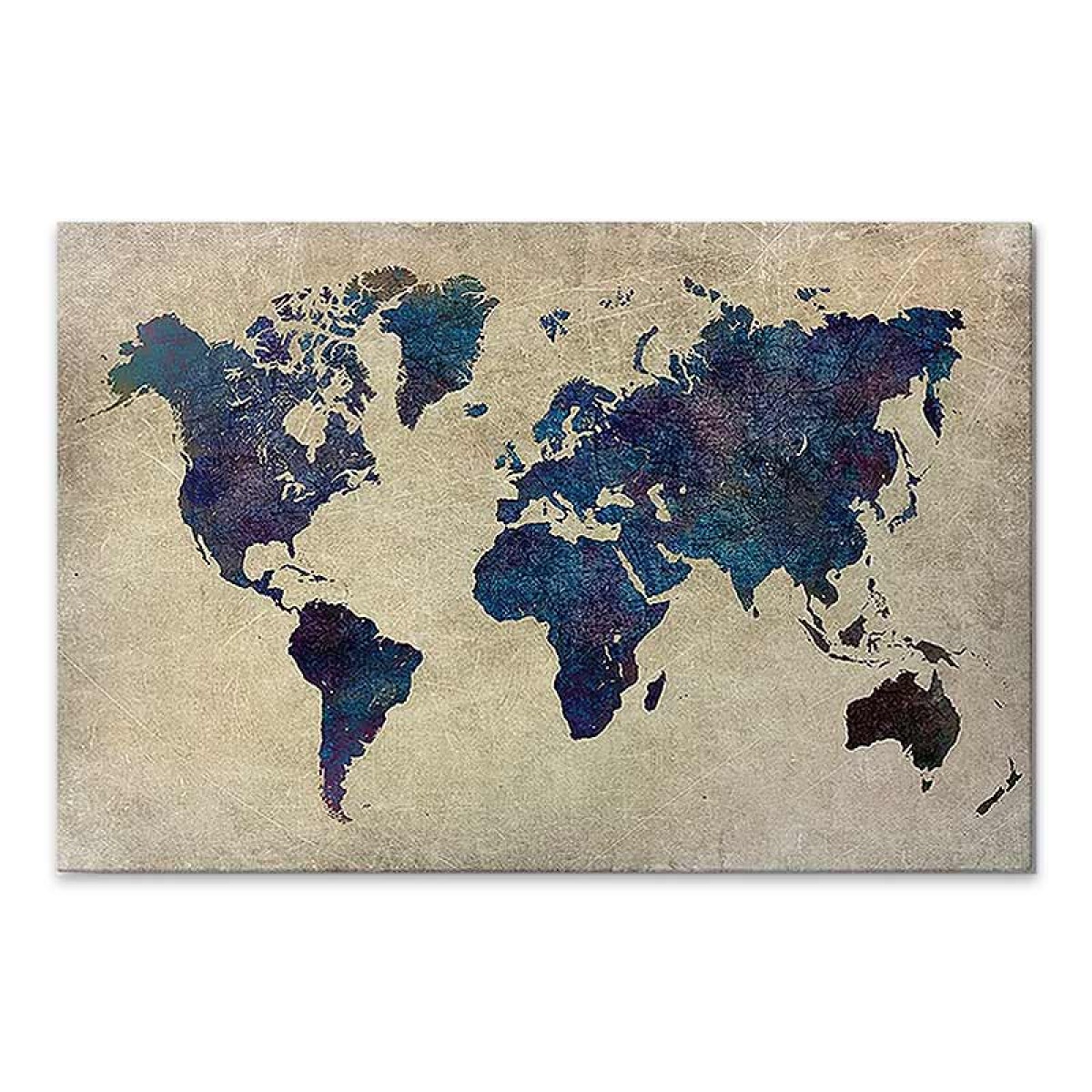Πίνακας σε καμβά "World Map"  ψηφιακής εκτύπωσης 75x50x3εκ.