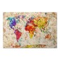 Πίνακας σε καμβά "Colorful World Map"  ψηφιακής εκτύπωσης 75x50x3εκ.