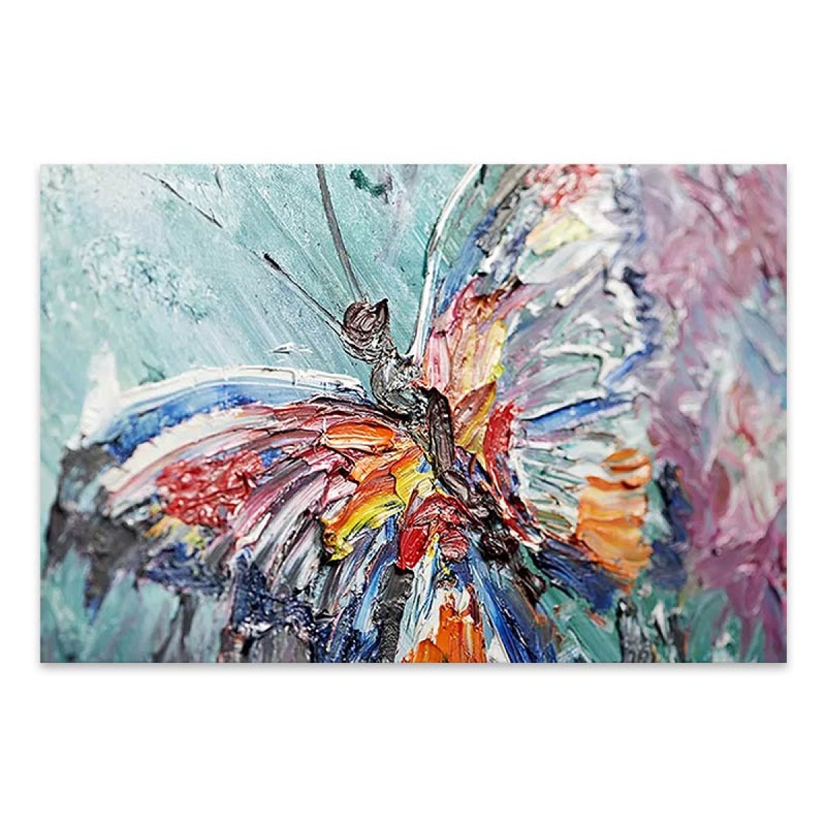 Πίνακας σε καμβά "Colorful Butterfly"  ψηφιακής εκτύπωσης 90x60x3εκ.