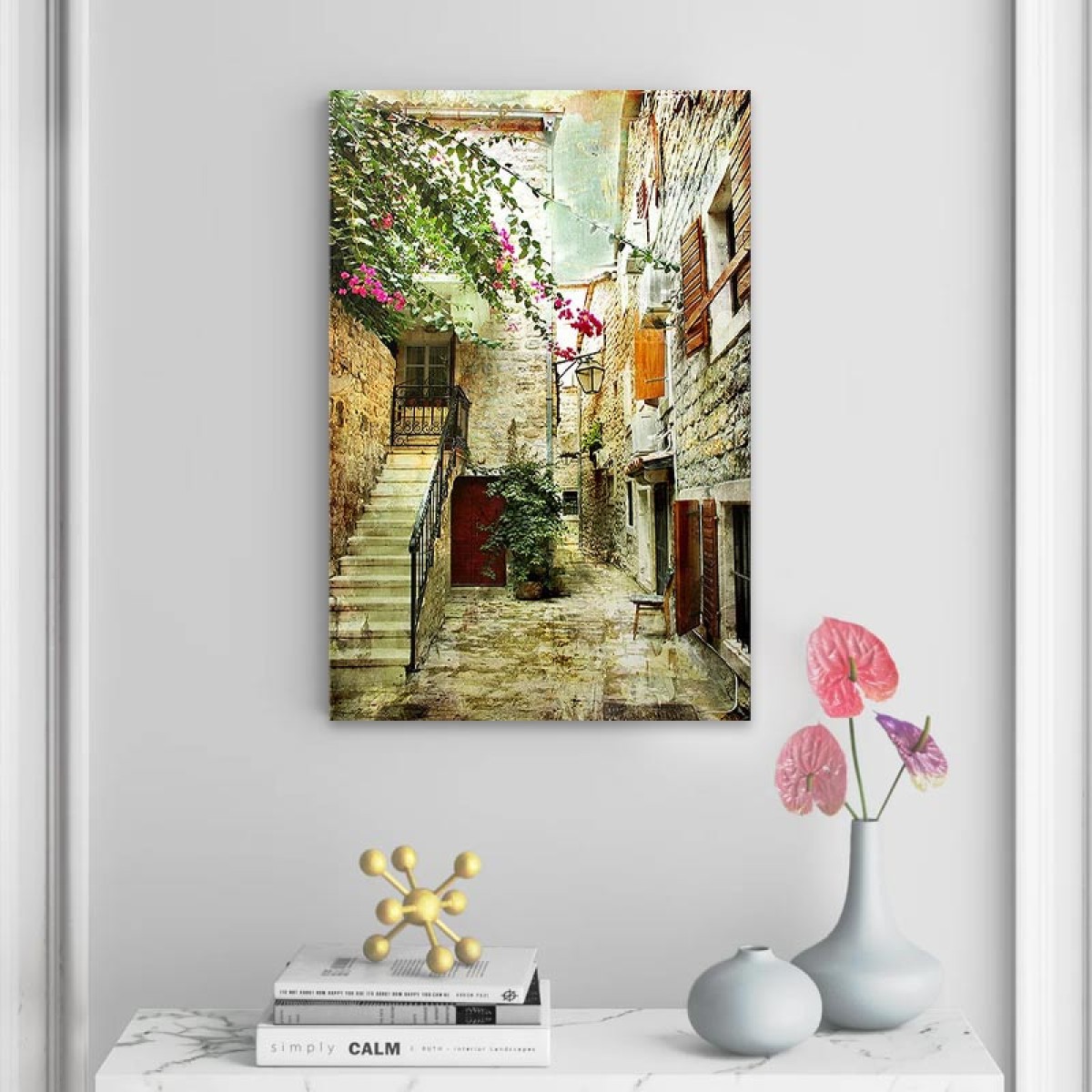 Πίνακας σε καμβά "Picturesque Neighborhood"  ψηφιακής εκτύπωσης 40x60x3εκ.