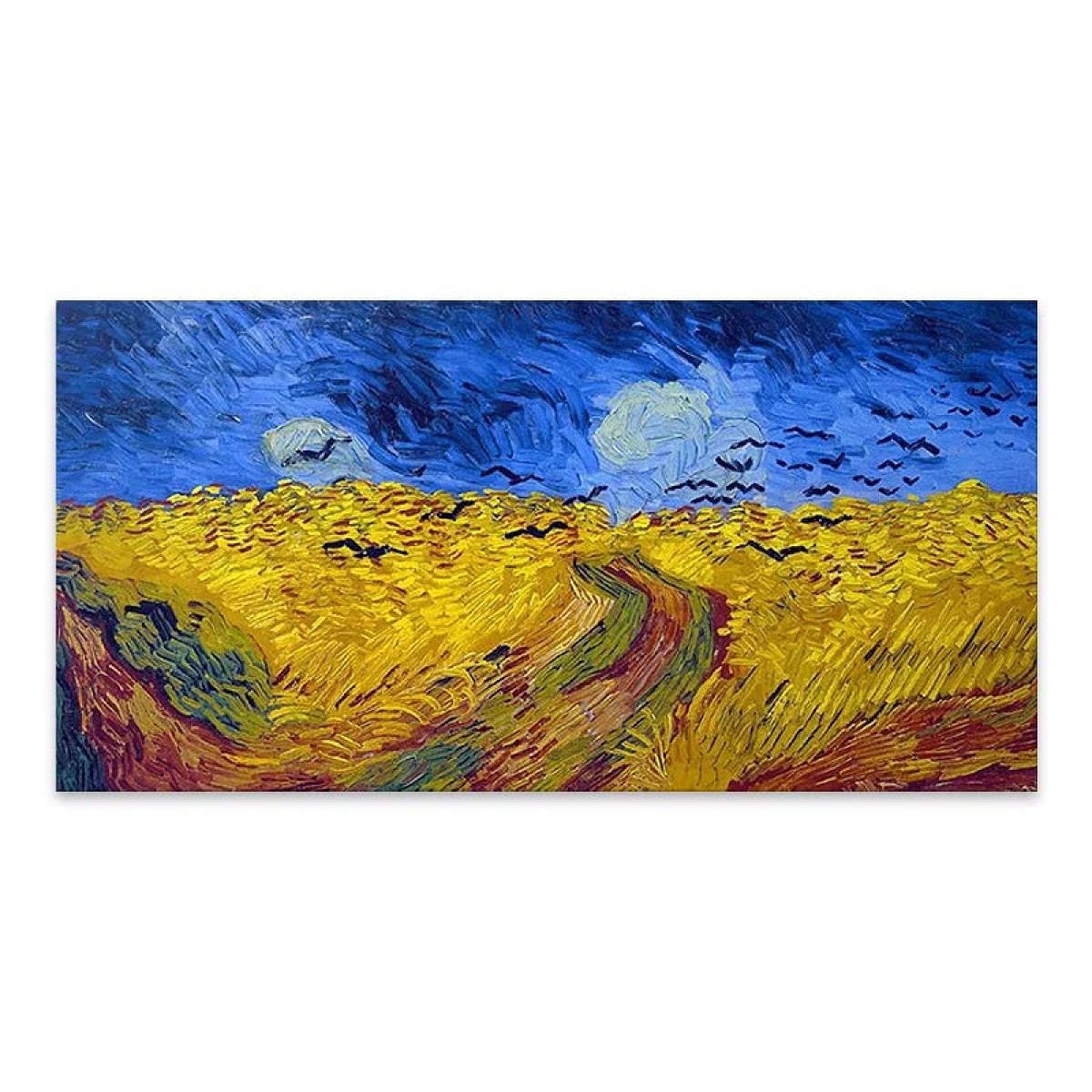 Πίνακας σε καμβά "Wheat and Crows"  ψηφιακής εκτύπωσης 100x50x3εκ.