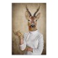 Πίνακας σε καμβά "Woman With Deer Head"  ψηφιακής εκτύπωσης 50x75x3εκ.