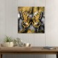 Πίνακας σε καμβά "Golden Butterfly"  ψηφιακής εκτύπωσης 60x60x3εκ.