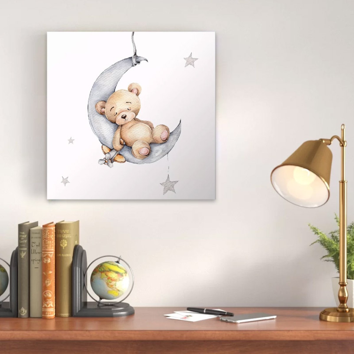 Πίνακας σε καμβά "Baby Bear"  ψηφιακής εκτύπωσης 40x40x3εκ.