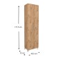 Ντουλάπα - Παπουτσοθήκη Lilly Megapap χρώμα pine oak 49x32x178εκ.