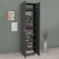 Ντουλάπα - Παπουτσοθήκη Lilly Megapap χρώμα ανθρακί 49x32x178εκ.