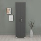 Ντουλάπα - Παπουτσοθήκη Lilly Megapap χρώμα ανθρακί 49x32x178εκ.