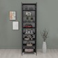 Ντουλάπα - Παπουτσοθήκη Lilly Megapap χρώμα ανθρακί 49x32x178εκ.