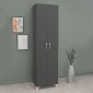 Ντουλάπα - Παπουτσοθήκη Lilly Megapap χρώμα ανθρακί 49x32x178εκ.