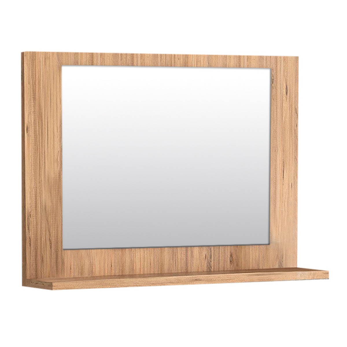 Καθρέφτης μπάνιου Devlin  από μελαμίνη χρώμα pine oak 60x10x45εκ.