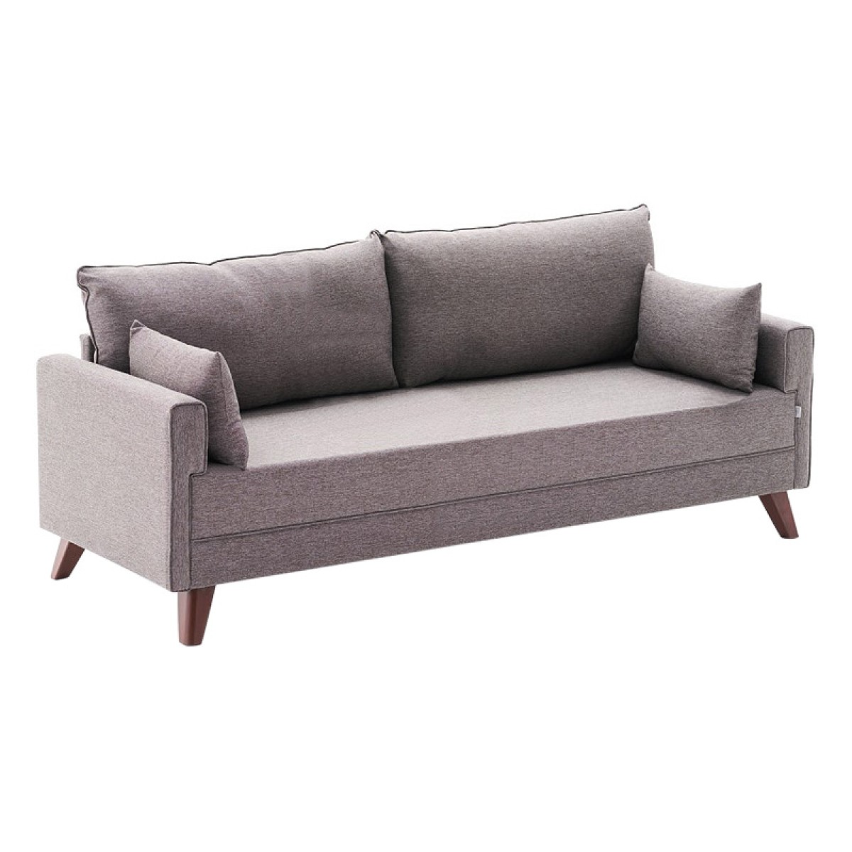 Καναπές Bella Megapap τριθέσιος υφασμάτινος χρώμα καφέ 208x81x85εκ.