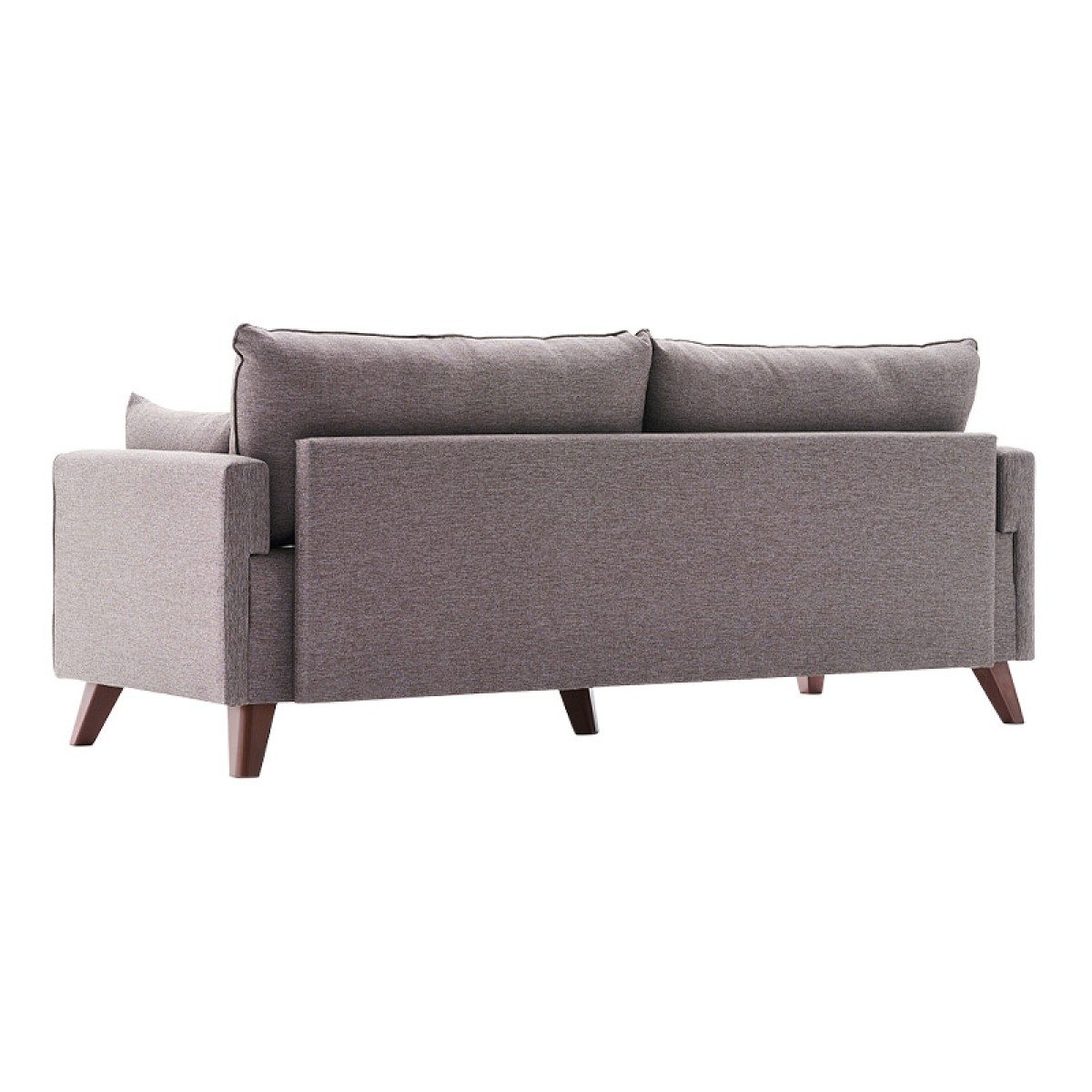 Καναπές Bella Megapap τριθέσιος υφασμάτινος χρώμα καφέ 208x81x85εκ.