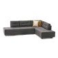 Γωνιακός καναπές - κρεβάτι Manama  δεξιά γωνία υφασμάτινος χρώμα ανθρακί 280x206x85εκ.