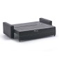 Καναπές - κρεβάτι Ece  τριθέσιος υφασμάτινος χρώμα καφέ 215x90x88εκ.