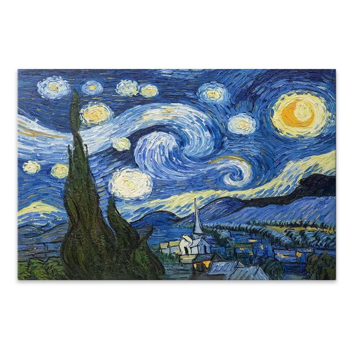 Πίνακας σε καμβά "Starry Night"  ψηφιακής εκτύπωσης 100x70x3εκ.