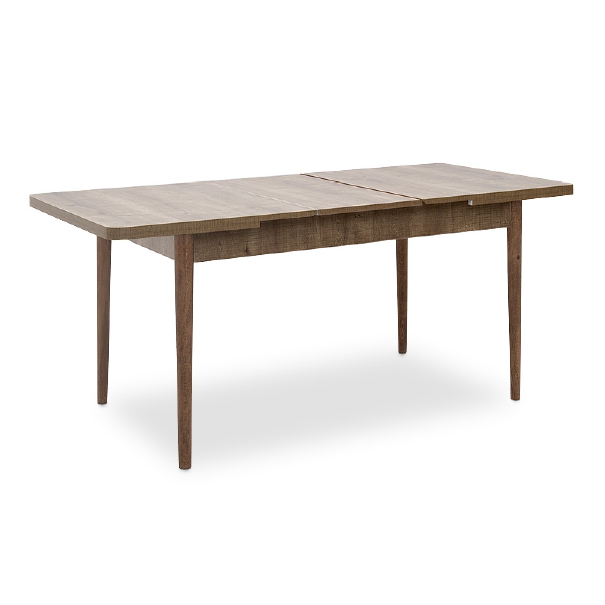Τραπέζι Bruno  επεκτεινόμενο από MDF/ ξύλο χρώμα ανοιχτό καρυδί 130/168x80x77εκ.