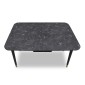Τραπέζι Nero  επεκτεινόμενο από MDF/ ξύλο χρώμα μαύρο εφέ μαρμάρου 124/152x80x74εκ.