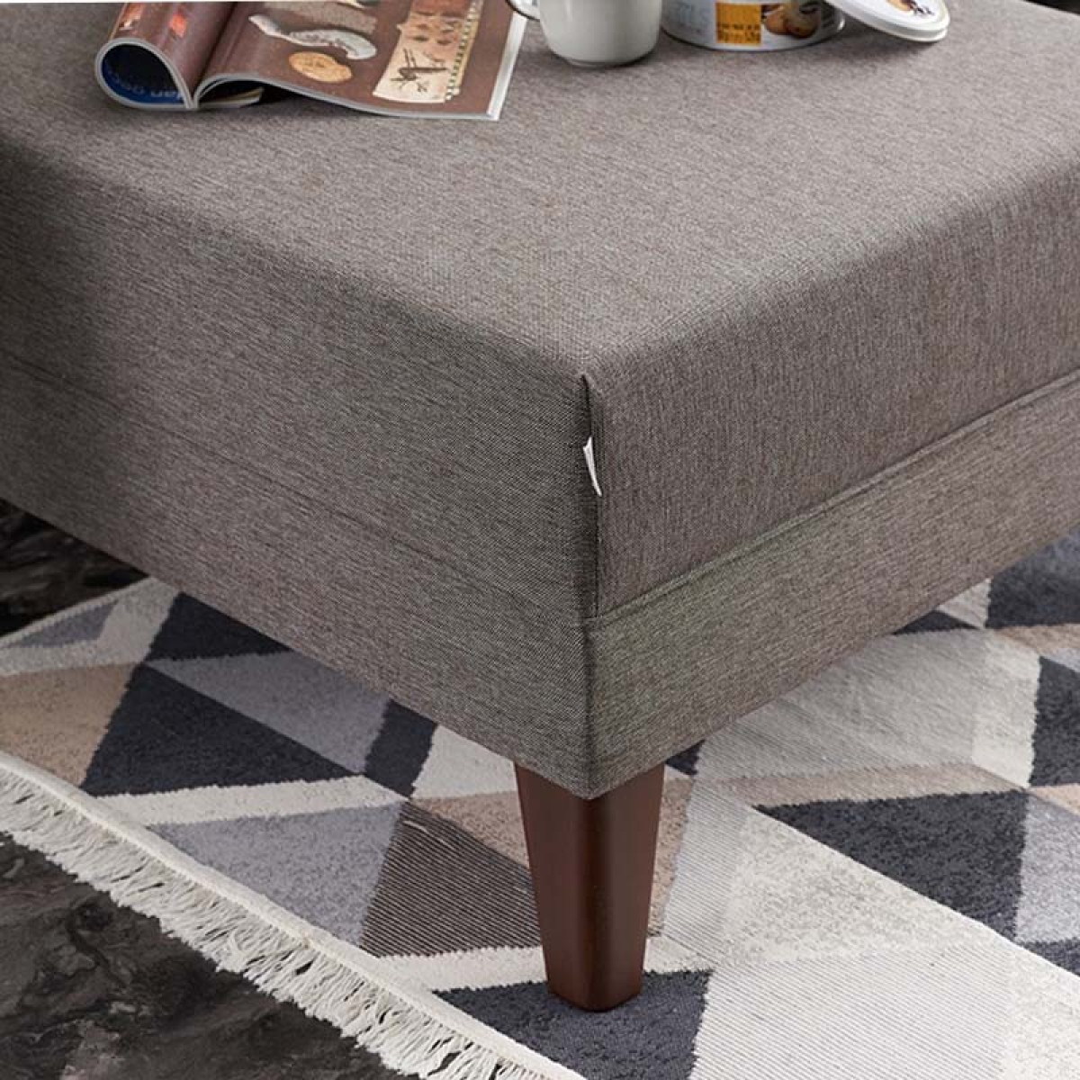 Γωνιακός καναπές Bella  αριστερή γωνία υφασμάτινος χρώμα καφέ 275x165x85εκ.