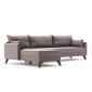 Γωνιακός καναπές Bella  αριστερή γωνία υφασμάτινος χρώμα καφέ 275x165x85εκ.