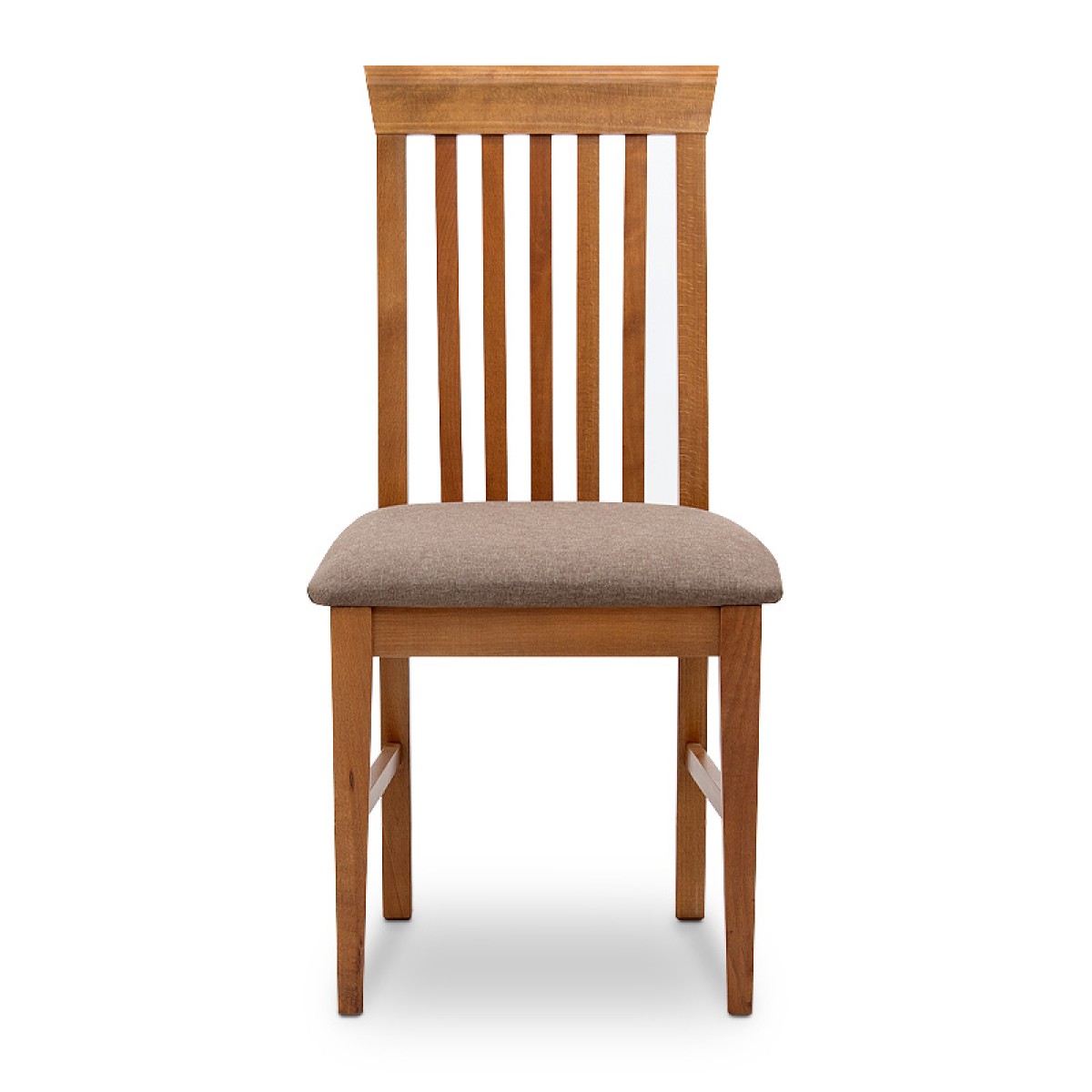 Καρέκλα τραπεζαρίας Francis Megapap από μασίφ ξύλο οξιάς χρώμα καρυδί 48x42x96εκ.