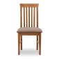 Καρέκλα τραπεζαρίας Francis Megapap από μασίφ ξύλο οξιάς χρώμα καρυδί 48x42x96εκ.