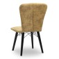 Καρέκλα τραπεζαρίας Palmira Megapap υφασμάτινη χρώμα μουσταρδί - μαύρο πόδι 47x44x88εκ.