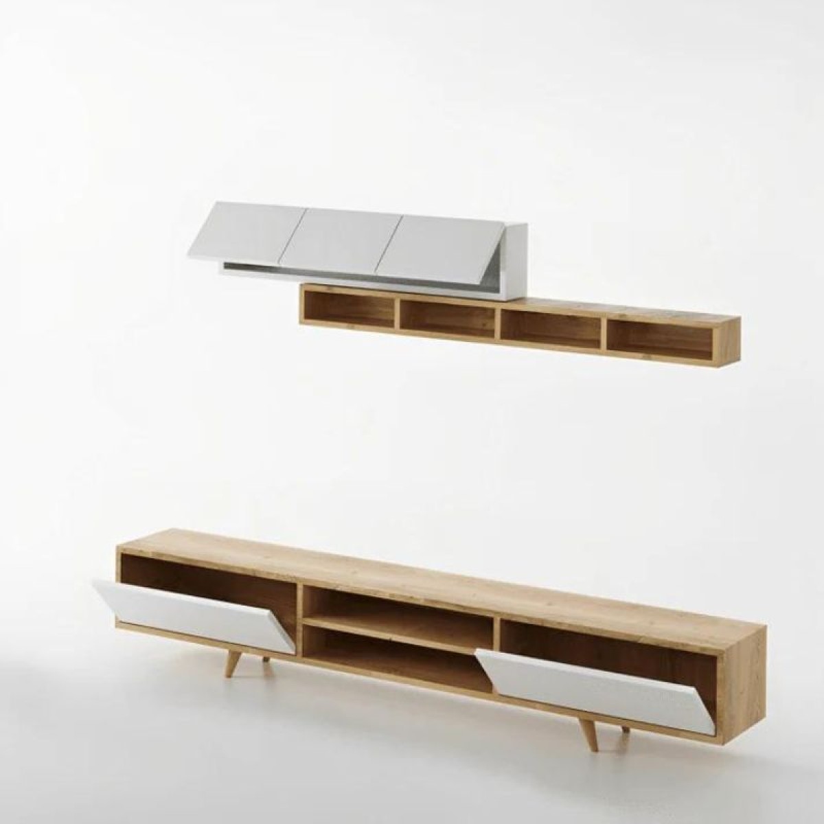 Τραπέζι Borno Megapap χρώμα φυσικό - λευκό εφέ μαρμάρου 180x89x75 εκ.