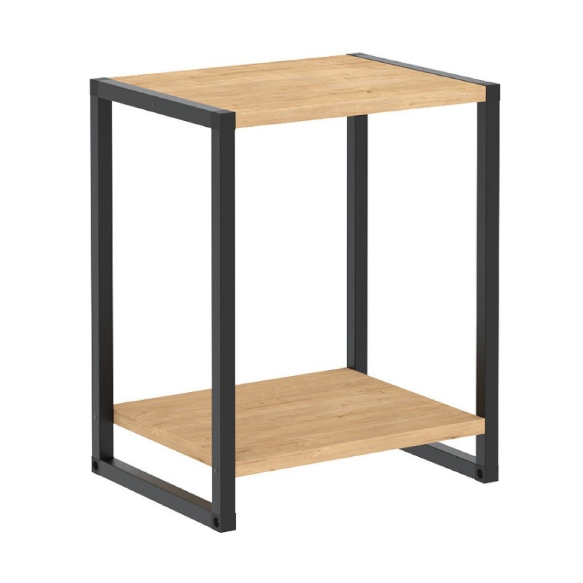 Κομοδίνο Gina Megapap χρώμα ανθρακί - μαύρο 39x30x48εκ.