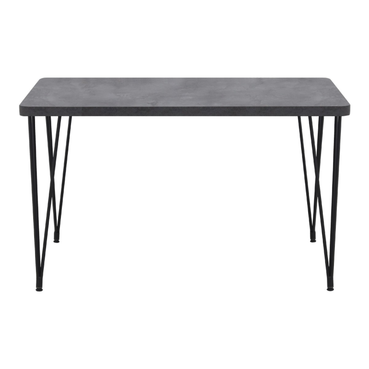 Τραπέζι Roger Megapap Mdf - μεταλλικό χρώμα σκούρο γκρι σκυροδέματος 120x70x75εκ.