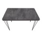 Τραπέζι Roger Megapap Mdf - μεταλλικό χρώμα σκούρο γκρι σκυροδέματος 120x70x75εκ.