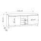 Παπουτσοθήκη Zulla Megapap χρώμα μαύρο 110x37x43εκ.